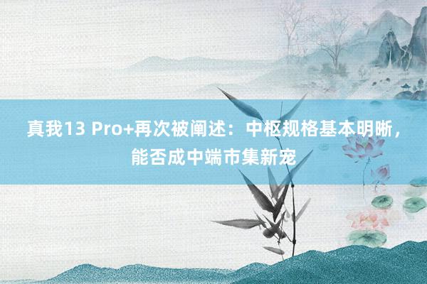 真我13 Pro+再次被阐述：中枢规格基本明晰，能否成中端市集新宠