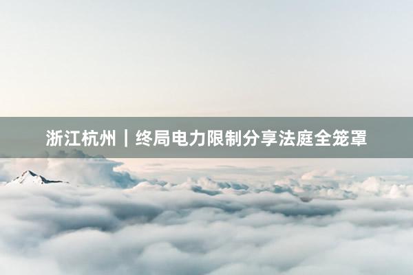 浙江杭州｜终局电力限制分享法庭全笼罩