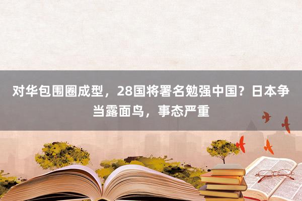 对华包围圈成型，28国将署名勉强中国？日本争当露面鸟，事态严重